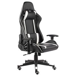 vidaXL Gaming-Stuhl Drehbar Wei&szlig; PVC
