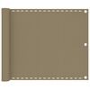 vidaXL Balkon-Sichtschutz Taupe 75x600 cm HDPE