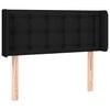 vidaXL Kopfteil mit Ohren Schwarz 93x16x78/88 cm Stoff