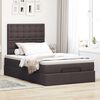 vidaXL Ottoman-Bett mit Matratze Dunkelbraun 120x200 cm Stoff