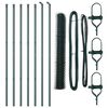 vidaXL Zaunpfosten Gr&uuml;n 10 x 1,4 m (36 mm Maschenweite) Stahl und PVC