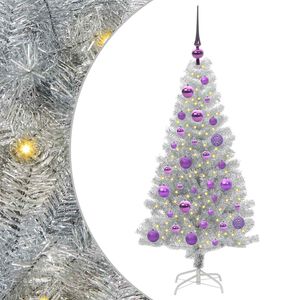 vidaXL Weihnachtsbaum Silber 120 cm PET