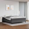 vidaXL Boxspringbettgestell Grau 180x200 cm Kunstleder
