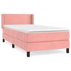 vidaXL Boxspringbett mit Matratze Rosa 90x190 cm Samt