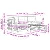 vidaXL Garten-Lounge-Set 5 pcs Wachsbraun Massives Kiefernholz