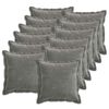 vidaXL Kissenbezug 12 pcs HOUTEN Dunkelgrau 45 x 45 cm Chenille-Stoff