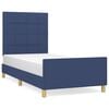 vidaXL Bettgestell ohne Matratze Blau 80x200 cm Stoff