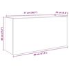 vidaXL Bad-Wandschrank Betongrau 80x25x40 cm Holzwerkstoff