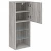 vidaXL TV-Schrank mit LED-Leuchten Grau Sonoma 40,5x30x102 cm