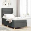 vidaXL Boxspringbett mit Matratze Dunkelgrau 200 x 80 cm Stoff