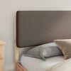 vidaXL Bettgestell mit gepolstertem Kopfteil Taupe 200 x 200 cm