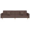 vidaXL Schlafsofa 2-Sitzer mit 2 Kissen Taupe Stoff