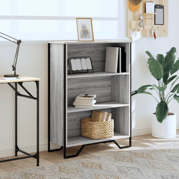 vidaXL B&uuml;cherregal Grau Sonoma 80x31x106 cm Holzwerkstoff
