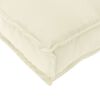 vidaXL Kissen Creme 60 x 40 x 8 cm Oxford-Stoff