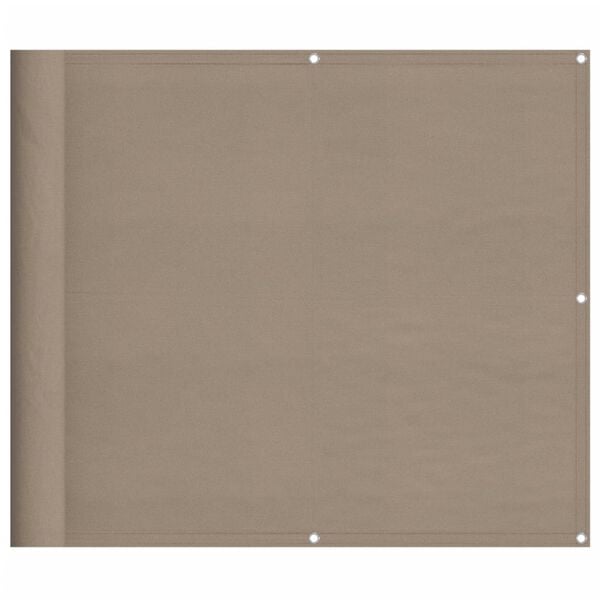 vidaXL Balkon-Sichtschutz Taupe 90x700 cm 100 % Polyester-Oxford