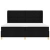 vidaXL Boxspringbett mit Matratze Dunkelgrau 90x190 cm Schwarz Stoff
