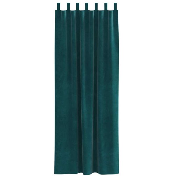 vidaXL Verdunkelungsvorh&auml;nge 2 pcs Dunkelgr&uuml;n 140 x 260 cm Samt