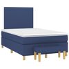 vidaXL Boxspringbett mit Matratze Blau 120x200 cm Stoff