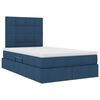 vidaXL Bett mit Stauraum und LED Blau 120 x 200 cm Polyester