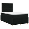 vidaXL Boxspringbett mit Matratze Schwarz 120 x 190 cm Stoff