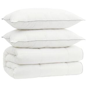 vidaXL Bettdecke und Kissen Set 3 stk. 200x200 cm 4 Jahreszeiten Wolle