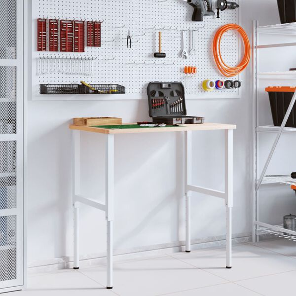 vidaXL Werkbankgestell Verstellbar 2 Stk. Metall 55x(69-95,5) cm Grau