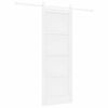vidaXL Schiebet&uuml;r 78 x 211 cm Holzwerkstoff Wei&szlig;
