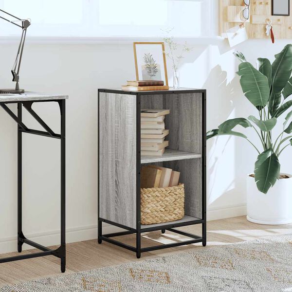 vidaXL B&uuml;cherregal Grau Sonoma 40x35x76 cm Holzwerkstoff