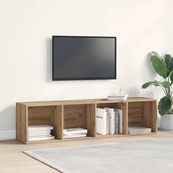 vidaXL B&uuml;cherregal/TV-Schrank Altholz-Optik 36x30x143 cm Holzwerkstoff