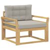 vidaXL Outdoor Mittelsofa Polyester Wei&szlig;
