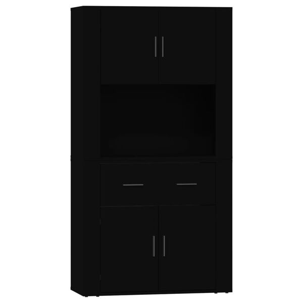 vidaXL Highboard Schwarz Holzwerkstoff