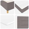 vidaXL Boxspringbett mit Matratze Taupe 180 x 200 cm Stoff