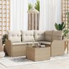 vidaXL Gartensofa-set mit Speicher 5 pcs Braun Poly-Rattan