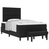 vidaXL Boxspringbett mit Matratze Schwarz 120 x 200 cm Stoff