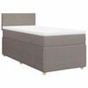 vidaXL Boxspringbett mit Matratze Taupe 90x190 cm Stoff