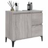 vidaXL Badschrank Grau Sonoma 65x33x60 cm Holzwerkstoff