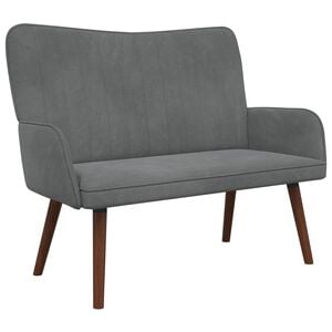 vidaXL 2-Sitzer Sofa Dunkelgrau 115 x 61 x 87 cm Samt