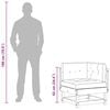 vidaXL Gartenecksofa Massives Kiefernholz Wachsbraun