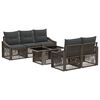 vidaXL Gartensofa-set 6 stk. Grau und Dunkelgrau Poly-Rattan