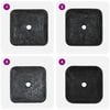 vidaXL Waschbecken Schwarz 40x40x10 cm Marmor