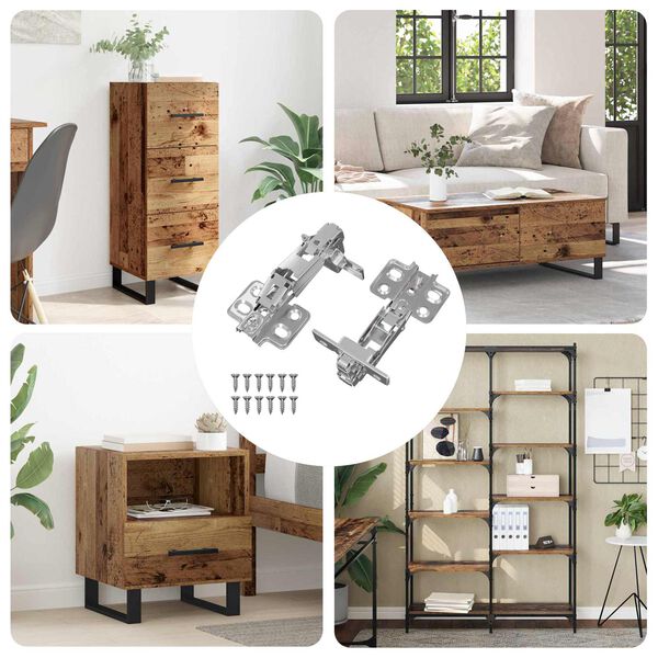 vidaXL Scharnier 2 pcs Nickel 35 mm Eisen