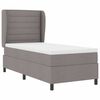 vidaXL Boxspringbett mit Matratze Taupe 100 x 200 cm Stoff