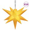 vidaXL LED-Weihnachtsstern mit 10 LEDs Gelb 10 cm