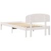 vidaXL Bettrahmen mit Kopfteil Wei&szlig; 80 x 200 cm Massives Kiefernholz