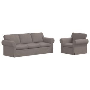 vidaXL Sofa 2 pcs Taupe
