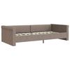 vidaXL Tagesbett mit Matratze USB Taupe Stoff 90x200 cm