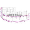 vidaXL Massivholzbett ohne Matratze Wei&szlig; 140x200 cm Kiefernholz