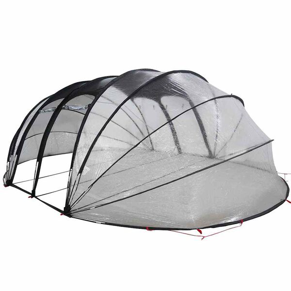 vidaXL Poolzelt Kuppel Transparent 640 x 432 x 205 cm PVC