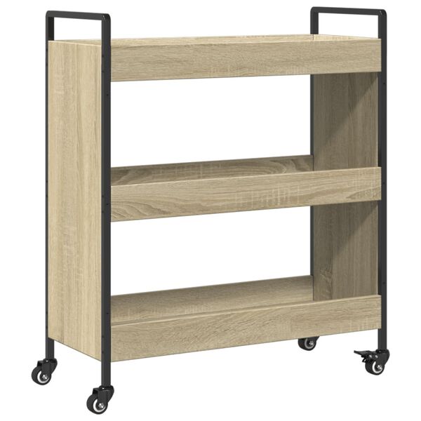 vidaXL Küchenwagen Sonoma-Eiche 70x30x82 cm Holzwerkstoff
