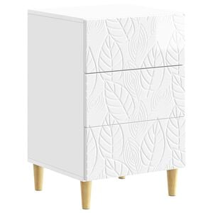 vidaXL Nachttisch Hochglanz Wei&szlig; 43 x 41 x 66,5 cm Holzwerkstoff